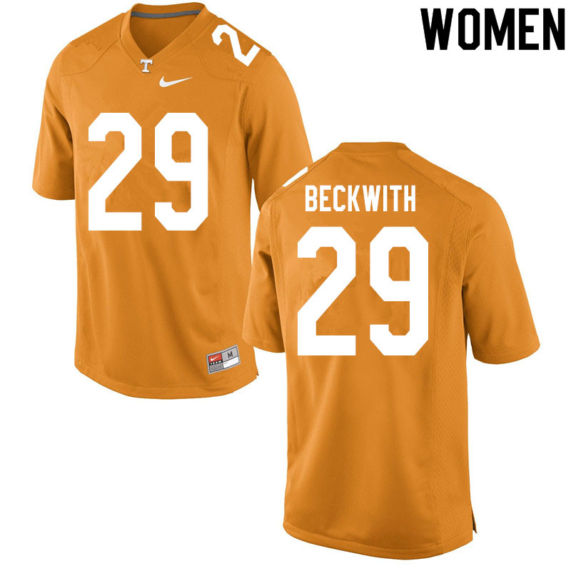 Women #29 Camryn Beckwith Tennessee Volunteers College Football Jerseys Sale-Orange